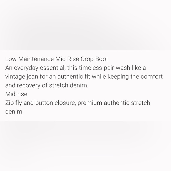 We the Free Jeans Low Maintenance Mid Rise Crop Boot Light Blue NWT - Picture 3 of 9